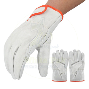 Gants de conduite en cuir de vachette, gants de sécurité de haute qualité, poignée droite pour le pouce, confortables, antidérapants, anti-impact, anti-chaleur - Product Image 3