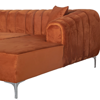 Canapé d'angle contemporain et moderne capitonné, extensible, pour salon d'appartement, avec structure en bois massif, taille personnalisable pour usage commercial