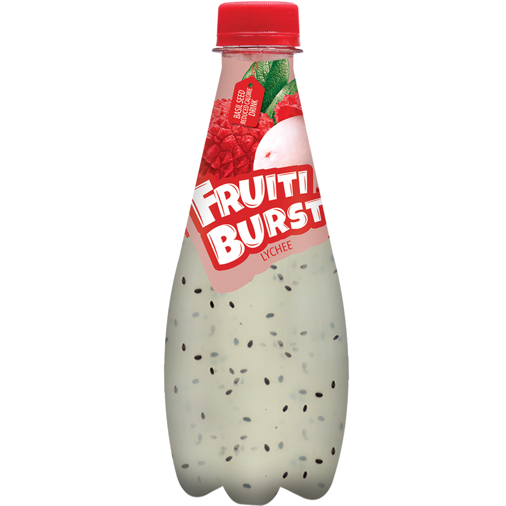 Высокое качество Fruiti взрыв личе фрукты напиток с Натуральные Семена базилика 12X330 мл ПЭТ-бутылки Премиум упаковка