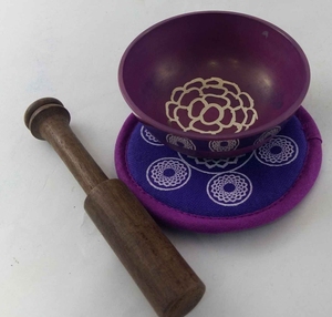 Cuenco tibetano de aluminio hecho a mano para cantar corazón Chakra Spritual Mantra cuenco para meditación y Yoga producto de llegada caliente - Product Image 5