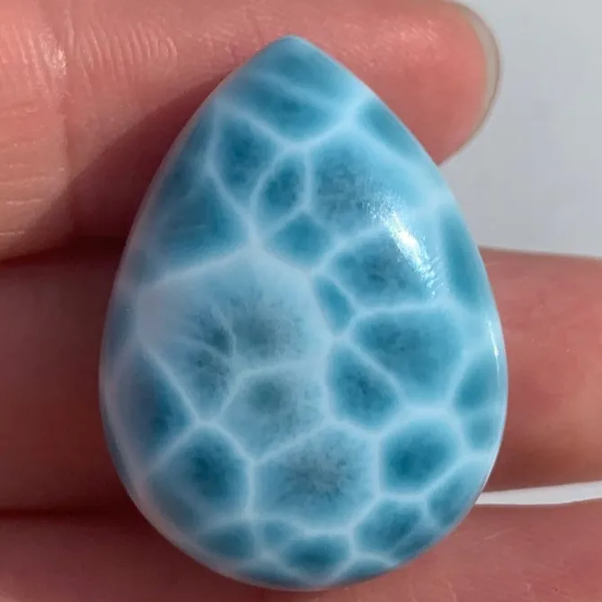 Schöne hochwertige Qualität 100 % Natürlicher Larimar Perenform Cabochon lose echte Edelsteine für Schmuckherstellung Verwendung Großhandel