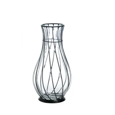 Schmiedeeisen und geblasenes Glas Blumenvase Glas blasen