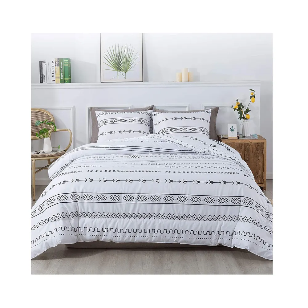 Custom Luxury Comforter Bed Sheet Printed Bedding Sets 4 Piece Custom Size 100% Cotton comfort set For Sale