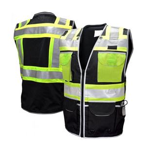 Gilet de sécurité hi vis, pour travail, Patch très Visible avec poche de protection à rayures réfléchissantes - Product Image 1