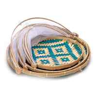 PRIX DE FABRICATION ROND EN BAMBOU NATUREL COUVERTURE EN FILET PLIABLE ALIMENT PRÉVENT LES MOUCHES-GREEN HOUSE