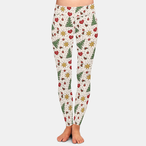 High Waist <b>Christmas</b> Print <b>Leggings</b> <b>Women</b> Full Length Stretch Knitted Yoga Pants Winter Casual Style - Product Image 1