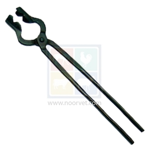 Universal Wolf Jaw Tong V Bit Bolt Tong Heavy Stock Tamaño 2 con 4 3/8 Longitud de lluvia 14 pulgadas SAE 4140 Instrumento veterinario mediano - Product Image 1