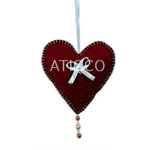 Velvet Heart Red Christmas Hanging <b>Decorations</b> X-Mas Hanging Ornament | <b>New</b> <b>Year</b> Party Hanging Velvet Pendants - Product Image 3