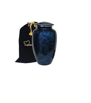 Синяя мраморная латунная урна для кремации, самая продаваемая латунная урна для кремации для взрослых и домашних животных