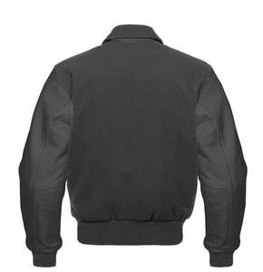 Veste universitaire en laine et en cuir de haute qualité OEM pour hommes et femmes Offre Spéciale pour veste universitaire de grande taille - Product Image 2