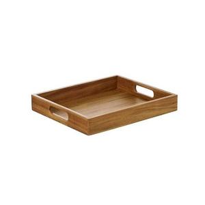 Plateau de service en bois en vrac de forme carrée de qualité supérieure pour ustensiles de cuisine à la maison - Product Image 1