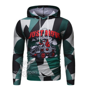 เสื้อฮู้ดดี้พิมพ์ลายซิลค์สกรีน โลโก้สั่งทำได้ เสื้อพูลโอเวอร์ผู้ชาย ผ้าฟลีซถัก 3 มิติ โพลีเอสเตอร์ 360 กรัม แบบเรียบ - Product Image 1