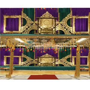 Gloriosos marcos de fibra tallada para decoración de bodas, paneles de escenario de boda tradicional india - Product Image 1