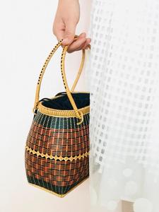 Bolso de bambú colorido para mujer, de moda, de Vietnam - Product Image 6