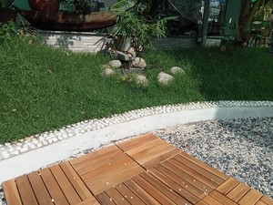 กระเบื้องอะคาเซียกลางแจ้งประสาน12มม. คุณภาพสูงพื้นไม้300x300มม. ทันสมัยสำหรับระเบียงสวนลานบ้านระเบียงพื้นเรียบ - Product Image 3