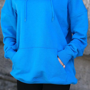 100% algodón personalizado gran oferta en blanco de gran tamaño de manga larga para mujer Sudadera con capucha mujer gota hombro Sudadera con capucha - Product Image 2