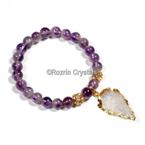 Pulsera curativa de poder con flecha, amatista con flecha, para la venta - Product Image 1