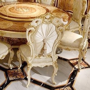Luxury Classical <b>Dining</b> Room Furniture Set With 8 Chairs - Product Image 3