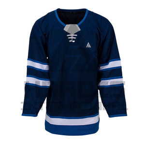 Nouveauté, maillots de hockey sur glace personnalisés pour hommes adultes, teinture unie, 100% polyester, confortables et respirants - Product Image 2
