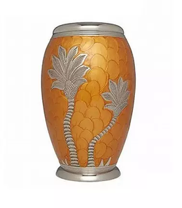 Pendantif — belle fleur gravée bleue, en métal, Style américain/européen - Product Image 3