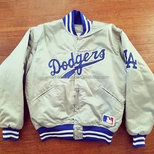 Chaqueta Bomber de Satén Personalizada para Hombre, Chaqueta Bomber de Satén de Alta Calidad al por Mayor, Chaqueta Bomber Negra Acolchada de Béisbol Personalizada para Hombre - Product Image 1