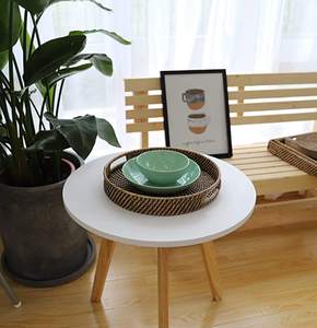 Plateau de service en rotin élégant pour fast-food, outil de cuisine idéal de grande taille de qualité supérieure, parfait pour les mariages et les cadeaux. - Product Image 5