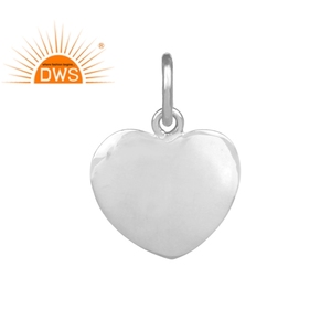 Pendentif en argent Sterling 925 fin fait à la main, produit de qualité, pendentif en forme de cœur, fabrication de bijoux - Product Image 1