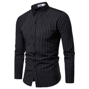 Camisa informal de algodón personalizada al por mayor, camisas de vestir formales de oficina para hombre de talla grande de manga larga con cuello vuelto - Product Image 2