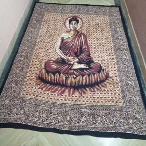 Nueva decoración de la habitación Buda Batik impreso sábanas de algodón/tapices para colgar en la pared al por mayor de La India tapiz de diseñador - Product Image 3