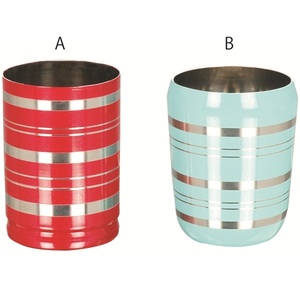 Verre à boire de voyage classique en acier inoxydable coloré, respectueux de l'environnement - Product Image 1