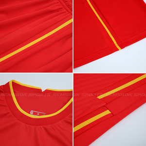 Maillot de football personnalisé de haute qualité 2021/2022, 100% polyester, séchage rapide, col en V, logo personnalisé, vente en gros, kit d'équipe pour hommes - Product Image 5
