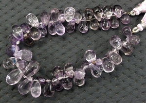 ลูกปัดอัญมณีอเมทิสต์สีชมพูธรรมชาติ50ชิ้น,ลูกปัดรูปหยดน้ำตาเรียบหรือสร้อยคอสร้อยข้อมือ DIY สำหรับทำเครื่องประดับ - Product Image 6