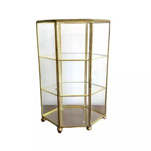 กล่องทอง3ชั้นกระจก Curio กล่อง - Product Image 1