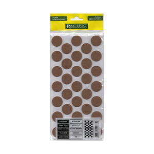 BROWN 24mm Self <b>Adhesive</b> FELT Floor Protector <b>Pads</b> - Product Image 1