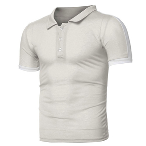 Ensemble t-shirt à boutons pour hommes, col montant et short de course, vêtements d'été, - Product Image 4