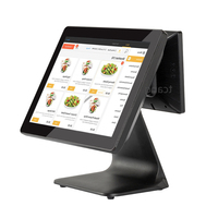 Sistema de Terminal Punto de Venta con Pantalla Táctil Windows, Software de Punto de Venta, Caja Registradora, Pantalla Dual, para Restaurante