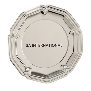 Service de vaisselle nickelé Plateaux de vaisselle Restaurant Cuisine Restauration Utilisation Attrayant Designer Serveur Chargeur Plaques - Product Image 1