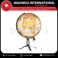 Decoración de escritorio moderna, nuevo diseño, globo de Metal de madera, novedades geográficas educativas para la escuela, hogar, oficina, regalos novedosos