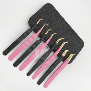 แหนบต่อขนตาสแตนเลสแบบมืออาชีพคุณภาพสูงแบบญี่ปุ่นปลายสีทองเคลือบโลโก้ตามสั่ง - Product Image 6