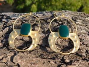 Trending handmade light weight hook Brass Earrings for girls and women - Product Image 4