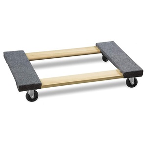 Chariot de déménagement à bois de haute capacité de 660lb à quatre roues en plastique polypropylène léger et lisse prend en charge la personnalisation OEM - Product Image 4