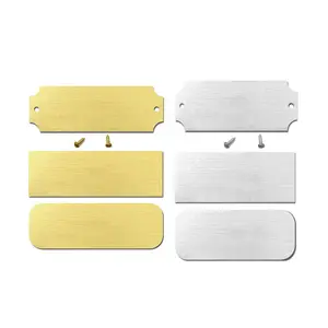 custom logo engraving cheap metal blank name plate tags