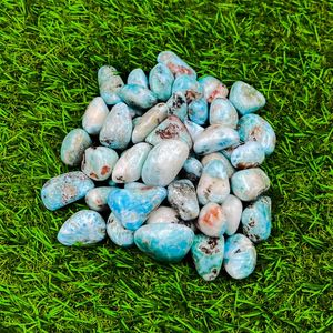 Haute qualité Larimar dégringole cristal naturel Quartz pierre de guérison boule blanche pépites collier en gros équilibre Chakra bleu - Product Image 5