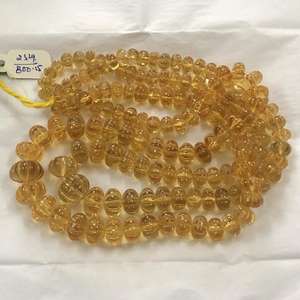6mm 8mm 10mm Natural amarillo citrino tallado melón forma cuentas de piedras preciosas hebra fabricante directo mejor precio distribuidor regular ahora - Product Image 1