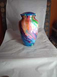 Brassworld India Urna de aluminio con acabado de mármol Suministros funerarios - Product Image 5