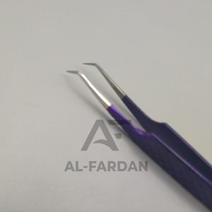 แหนบขนตาปลอม45องศาทำจากสเตนเลสปลายแหลมพร้อมหลอดพลาสติกสีม่วง - Product Image 5