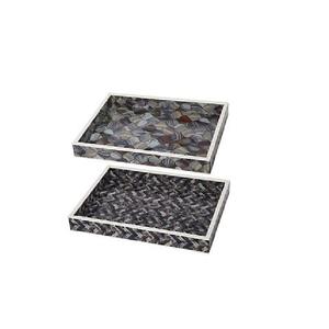 Plateau de service en bois, mère en mosaïque de perles, bon marché, vente en gros - Product Image 4