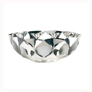 Frutero Decorativo para Mesa de Restaurante, Nuevo Diseño Moderno, Acabado Plateado - Product Image 1