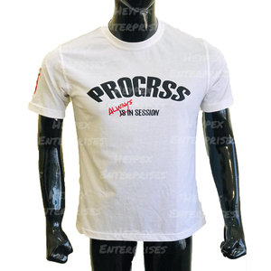 เสื้อยืดลำลองสตรีทแวร์สำหรับผู้ชายใส่สบายพิมพ์โลโก้ตามสั่งสีทึบทำจากผ้าโพลีเอสเตอร์/ ผ้าฝ้ายขายส่ง - Product Image 4