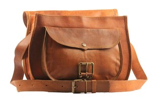 Borsa Tote Bohémien in Vera Pelle Ecologica Bestseller, Borsa Vintage a Tracolla Slouchy con Cerniera per Donna - Product Image 5